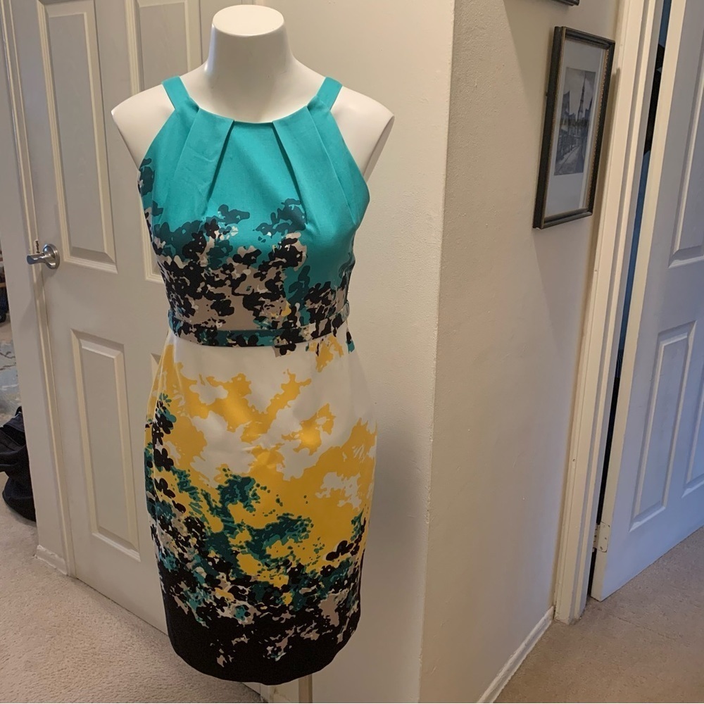 Tahari Floral Sleeveless Sheath Dress- Sz 2